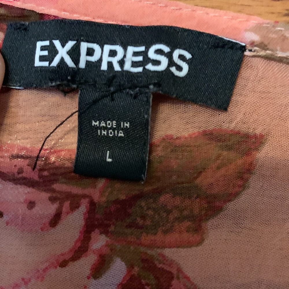Express Floral Sheer Long Robe - Picture 2 of 4